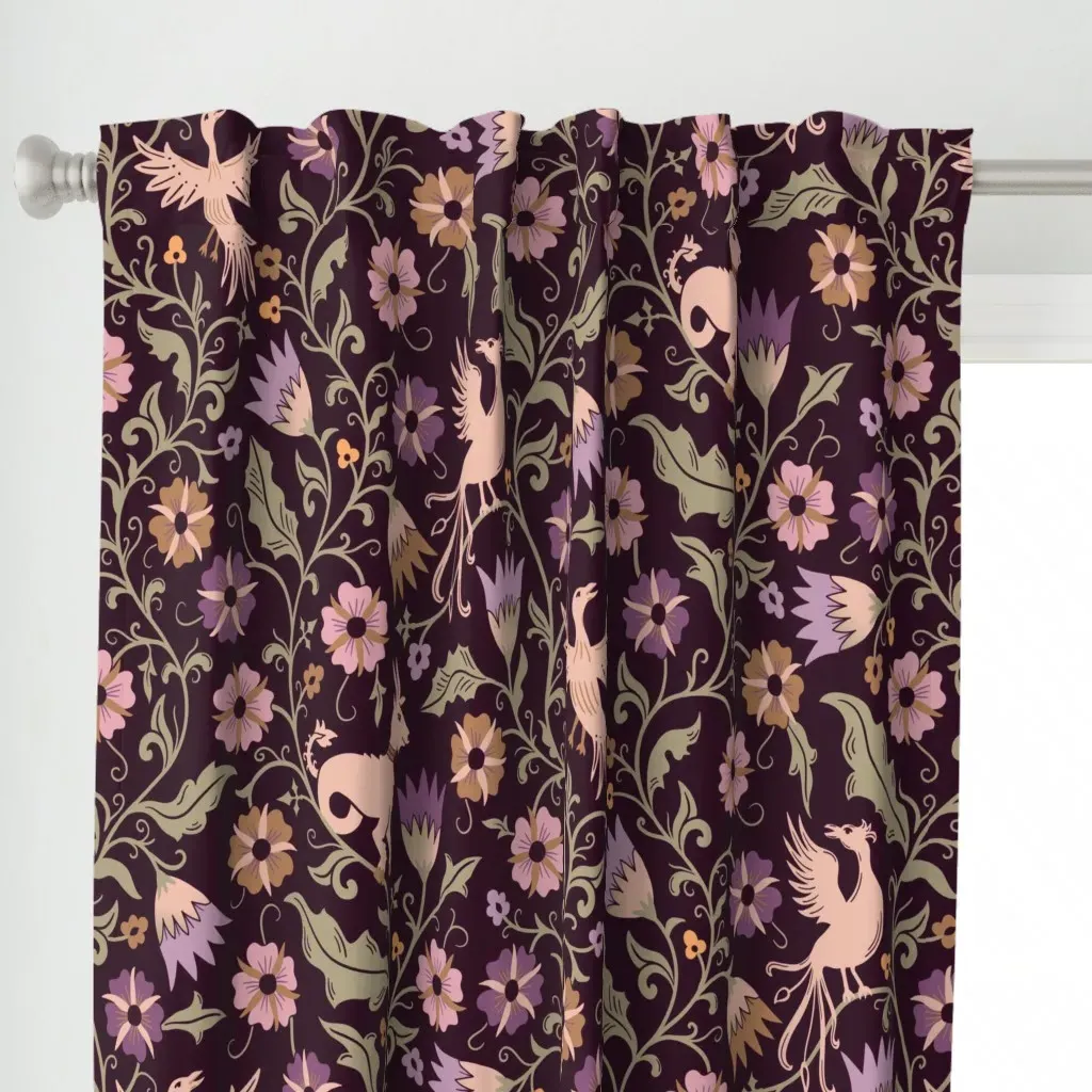 Folk Arabesque Curtain Panel alternate view