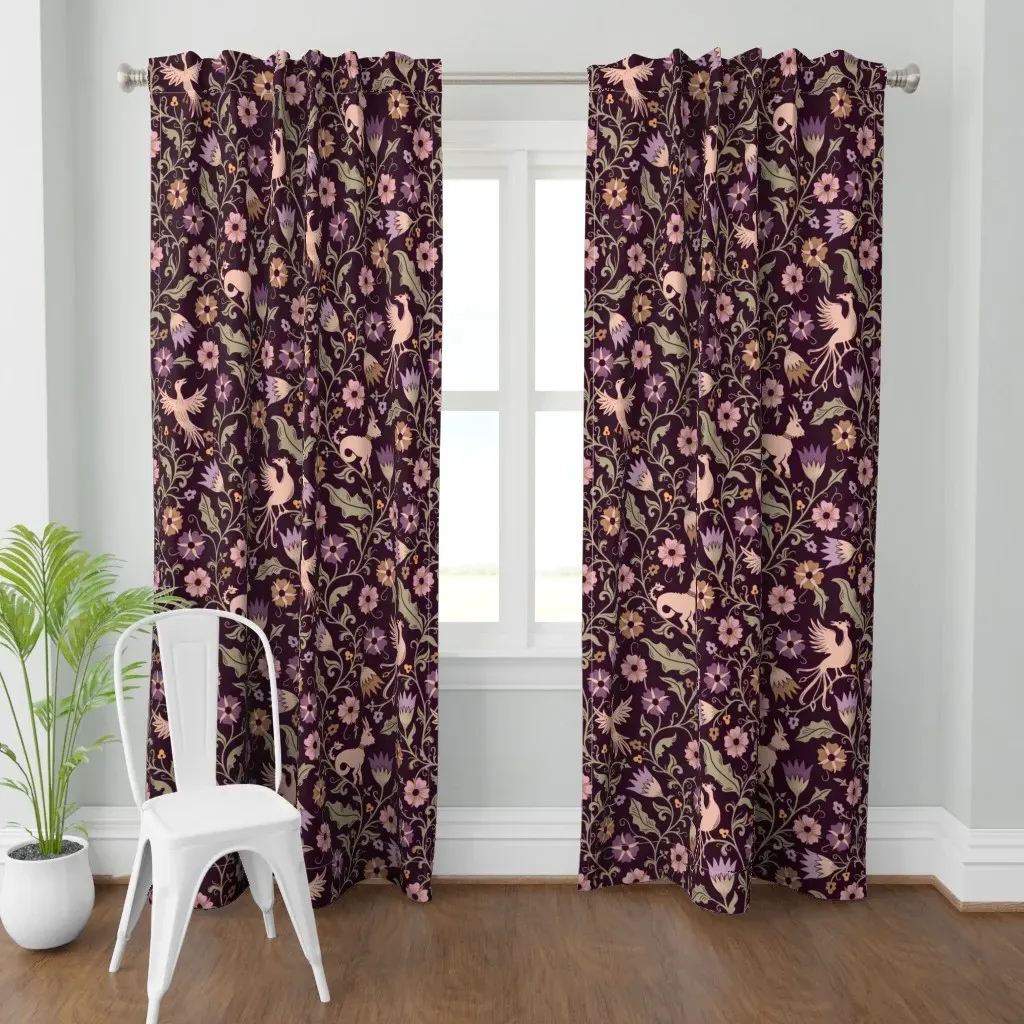 Folk Arabesque Curtain Panel product