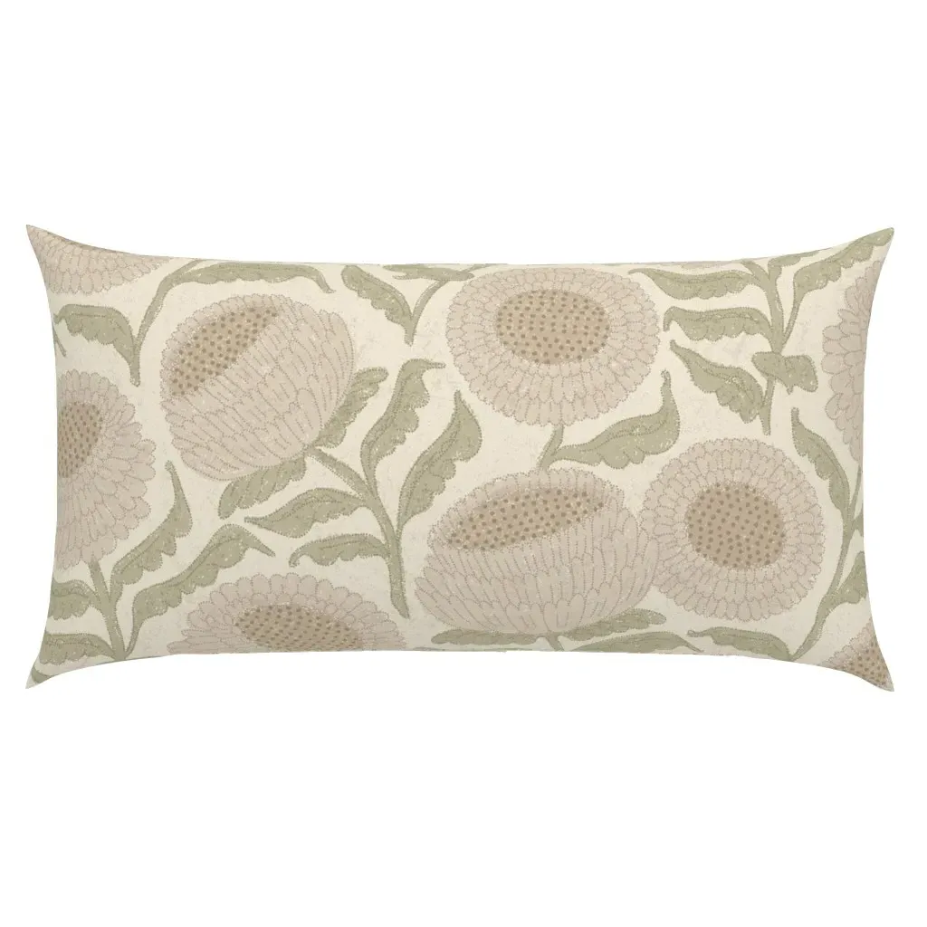 Folk Floral Blooms King Pillow Sham - Pale Beige product