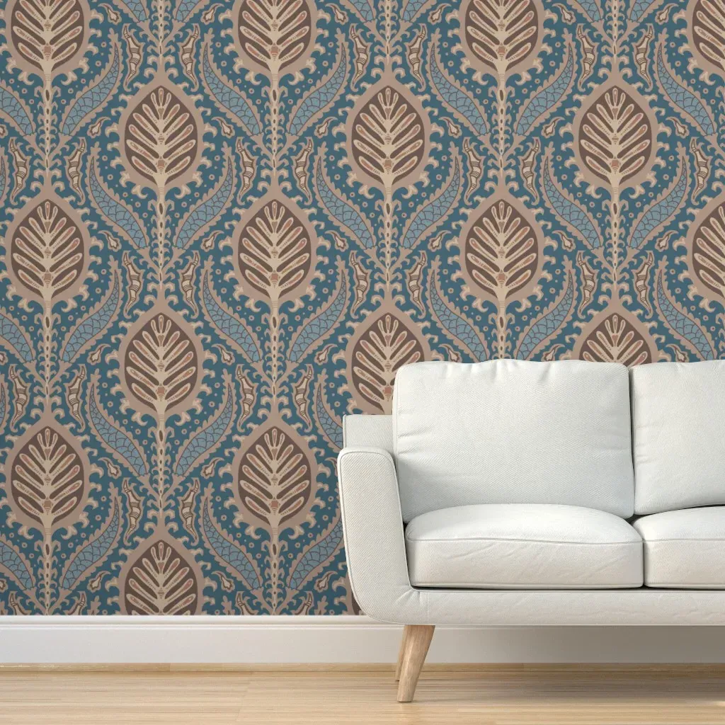 Folk Style Floral Peel and Stick Wallpaper - Warm Taupe product
