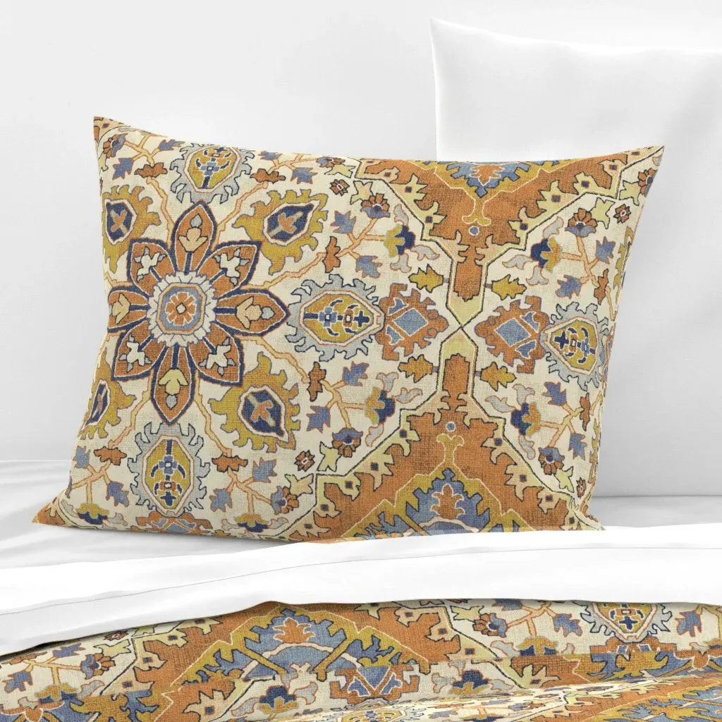 Fontana Southwest Standard Knife Edge Pillow - Orange, Cotton Sateen product