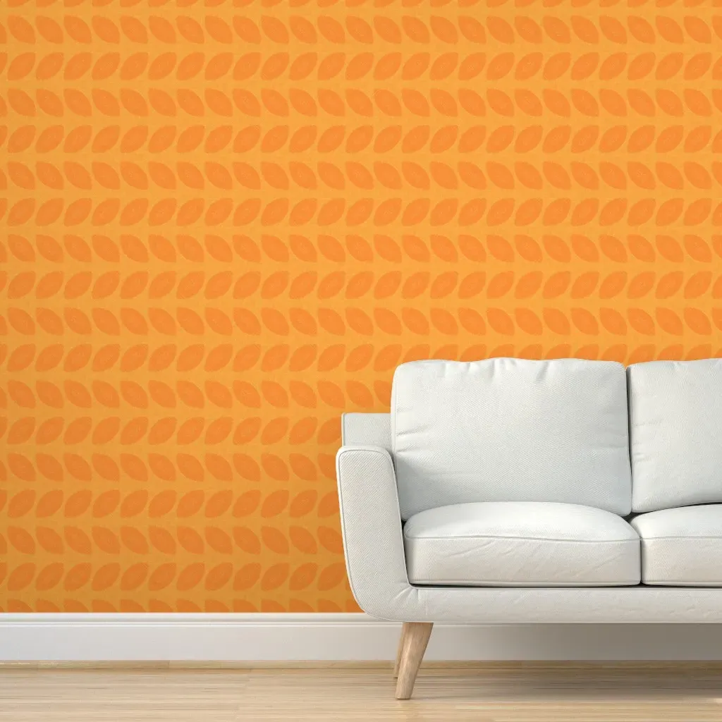 Football Shadows Peel and Stick Wallpaper - Orange product