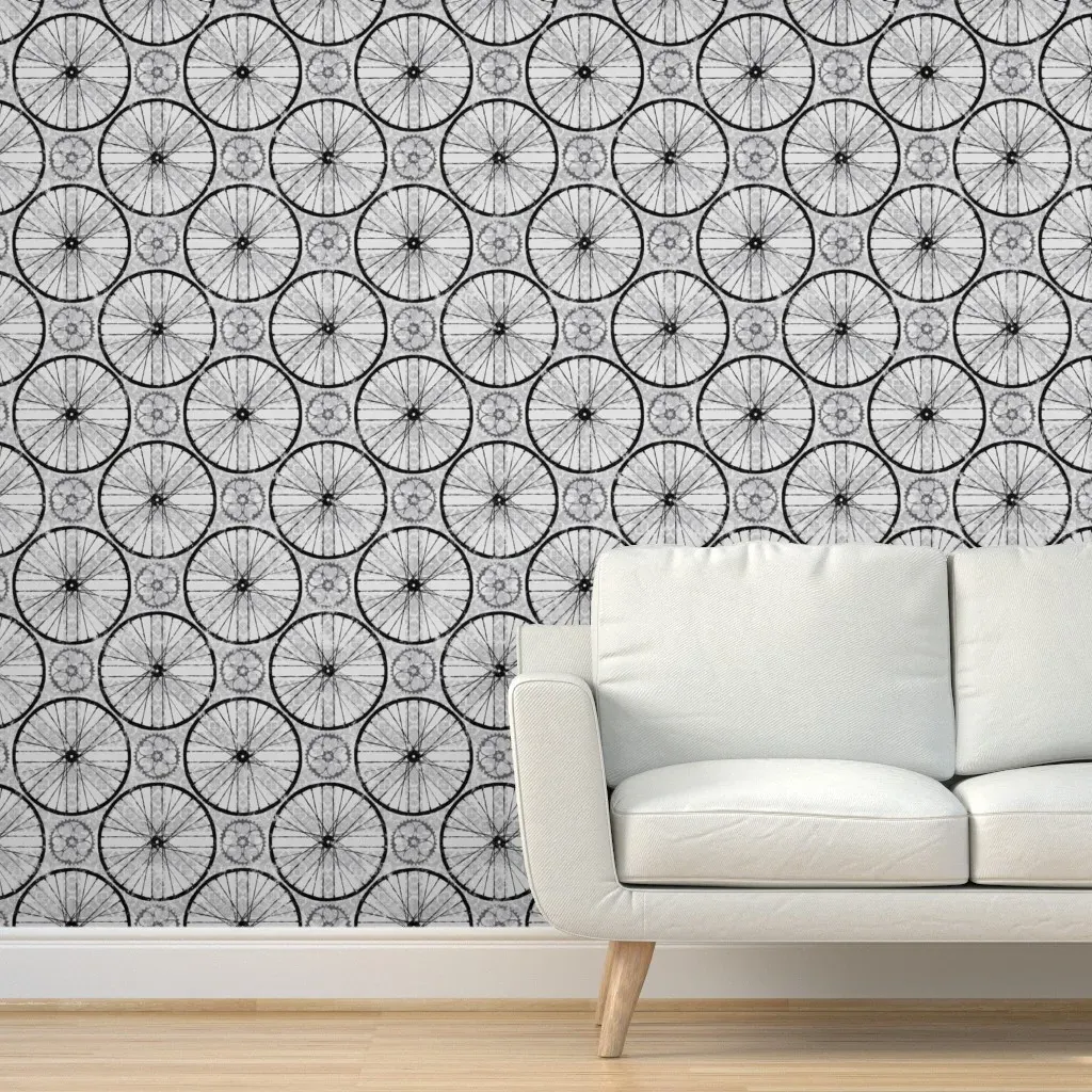 For The Love Of Cycling Peel and Stick Wallpaper - Black product
