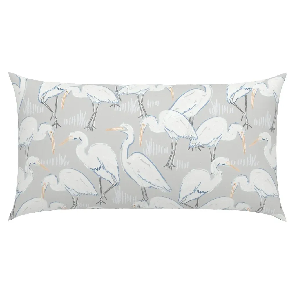 Forage Friends Tidal Blue Heron Marsh Birds King Pillow Sham product