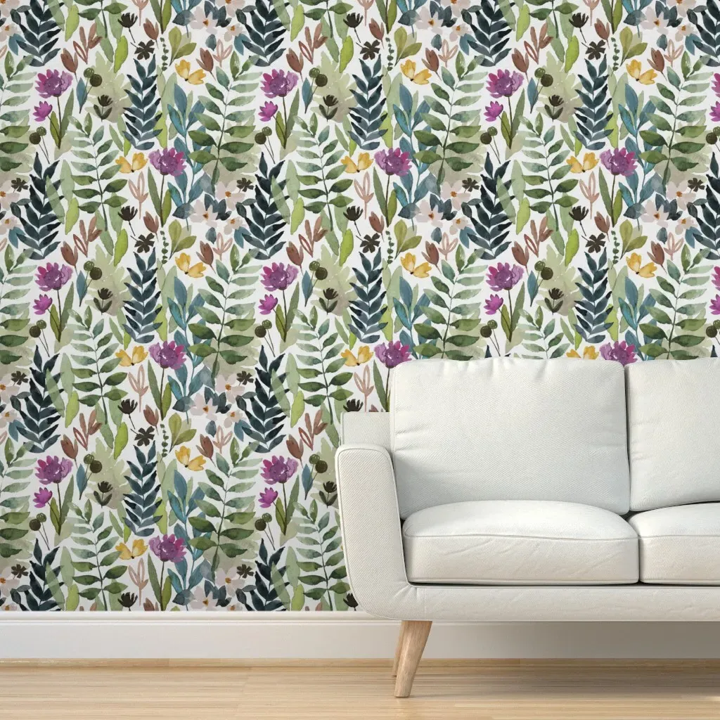 Forest Biome Medium Peel and Stick Wallpaper - Teal product