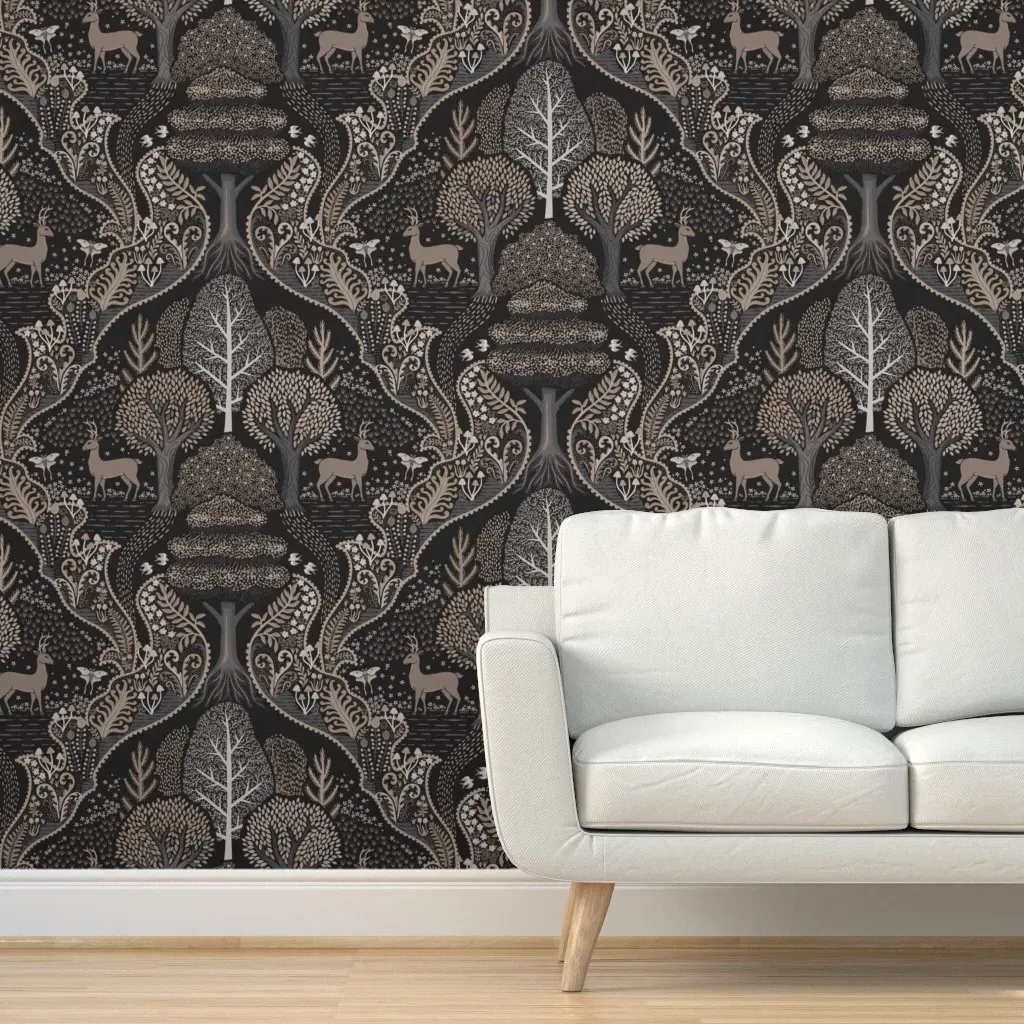 Forest Biome Peel and Stick Wallpaper Jumbo - Grey Taupe product