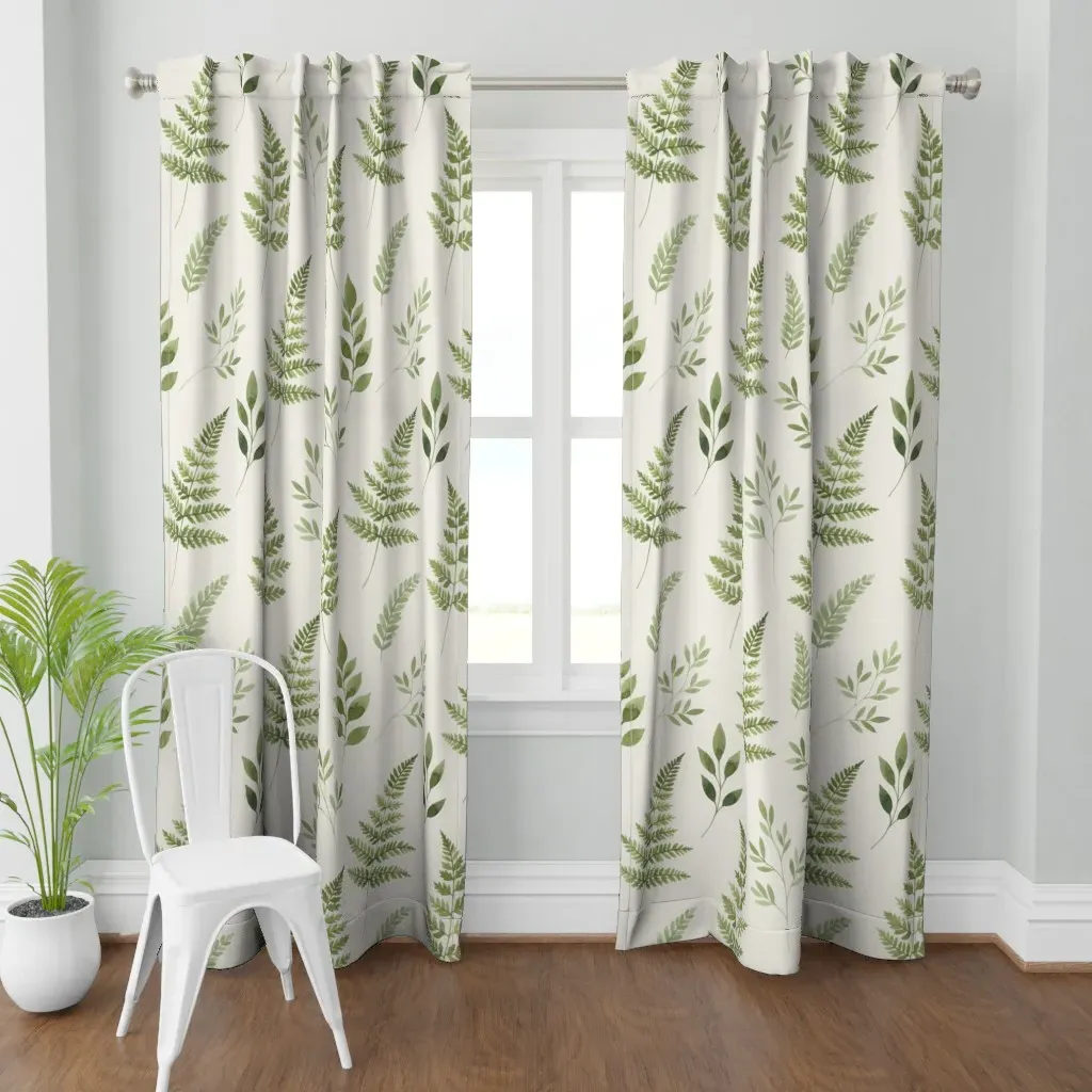 Forest Fern Harmony Curtain Panel - Green product