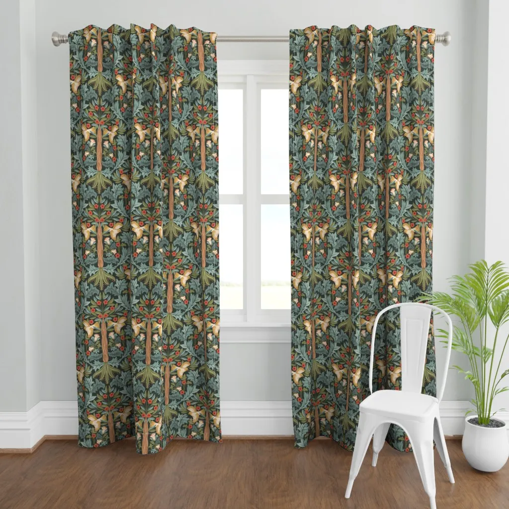 Forest Flight With Birds Curtain Panel - Green product