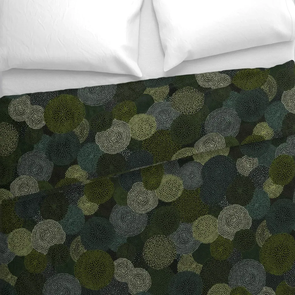 Forest Floor Duvet Cover - Dark Green alternate view