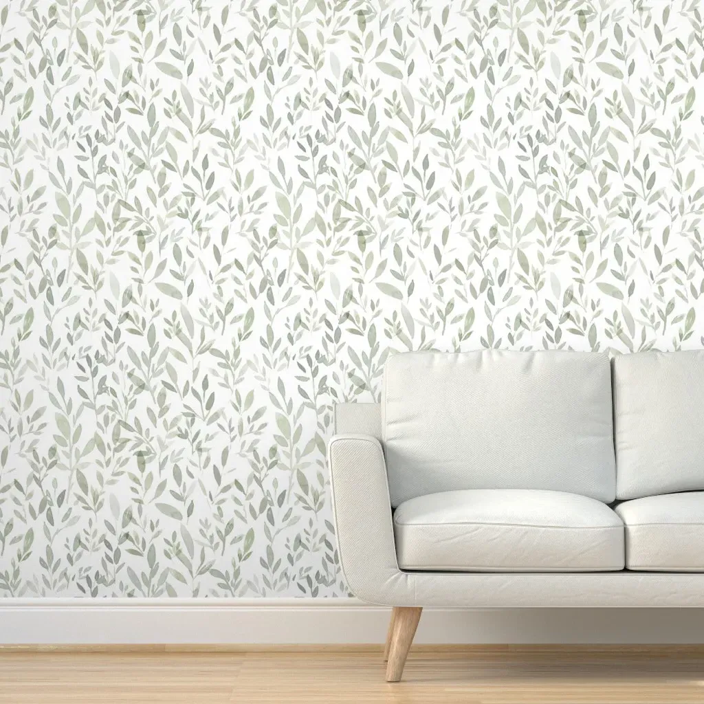 Forest Foliage Saybrook Peel and Stick Wallpaper - Sage Green product