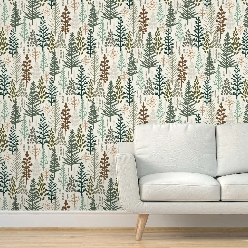 Forest For The Trees Peel and Stick Wallpaper - Dark Teal product