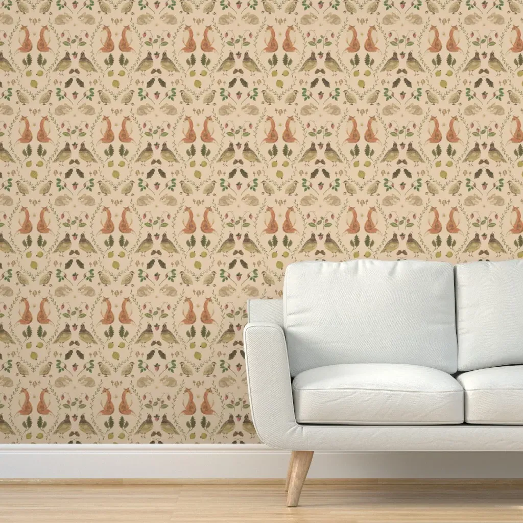 Forest Friends And Flora 2 Peel and Stick Wallpaper - Sage Green product