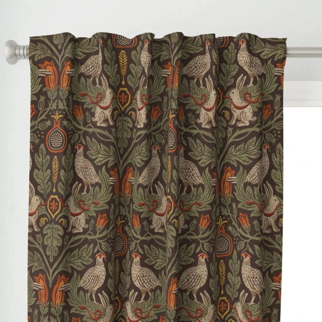 Forest Hunt Curtain Panel - Green alternate view