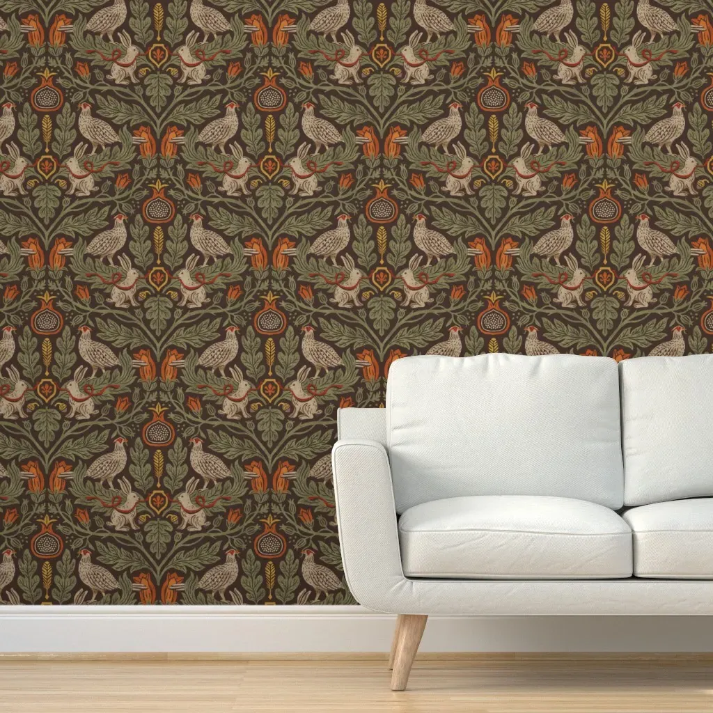 Forest Hunt Peel and Stick Wallpaper - Brown, Green product
