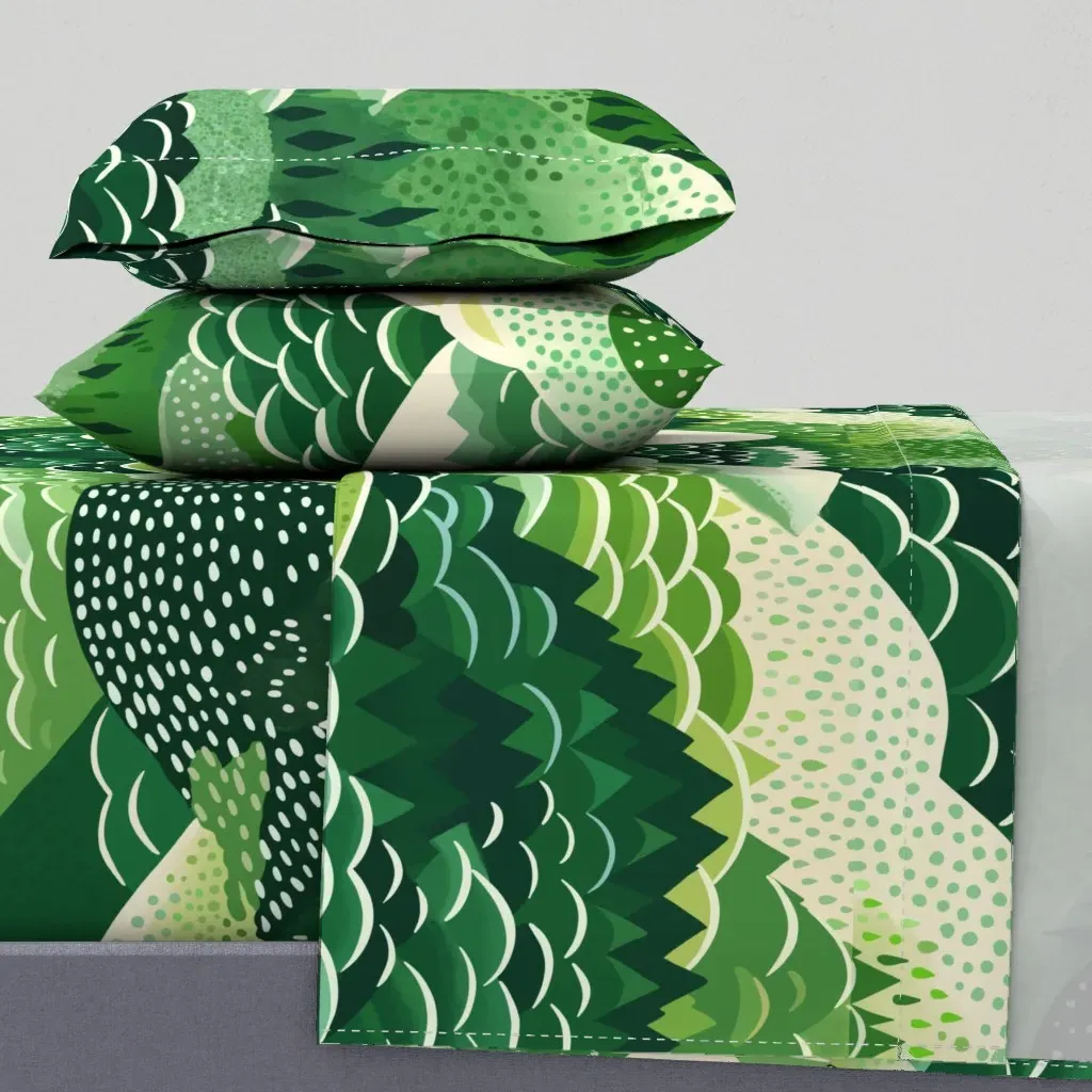 Forest Is Everything Queen Sheet Set - Green product