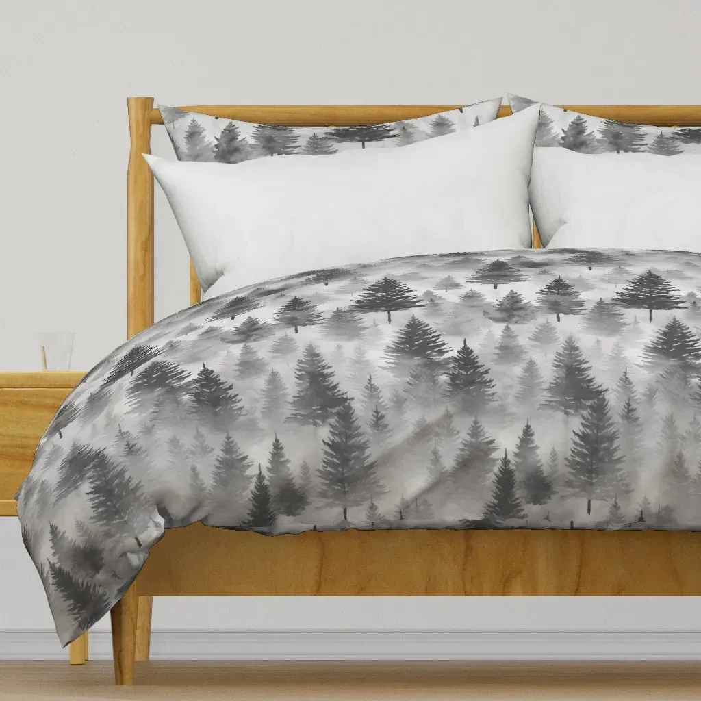 Forest Reverie Rural Duvet Cover - Dark Gray product