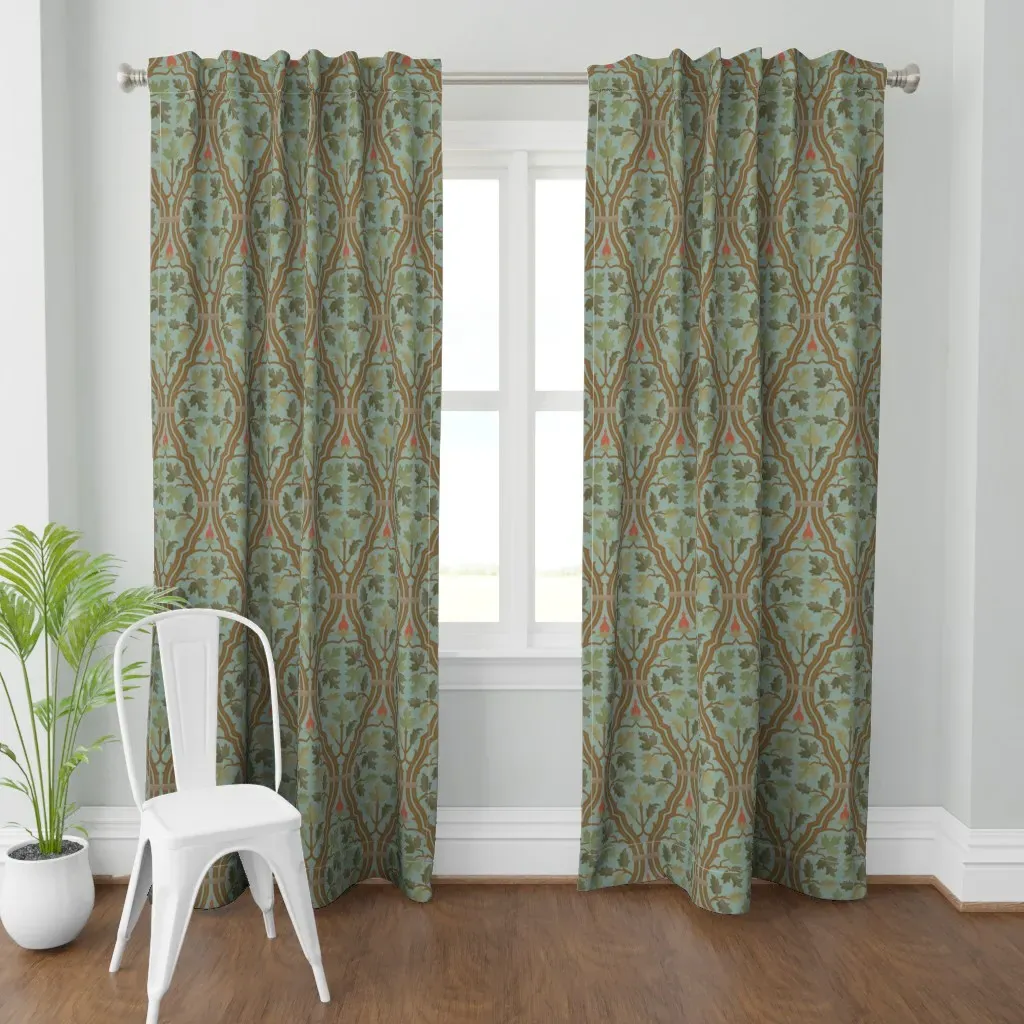 Forest Serpentine 2B Curtain Panel - Teal product