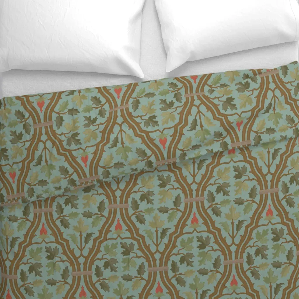 Forest Serpentine 2B Duvet Cover - Teal alternate view