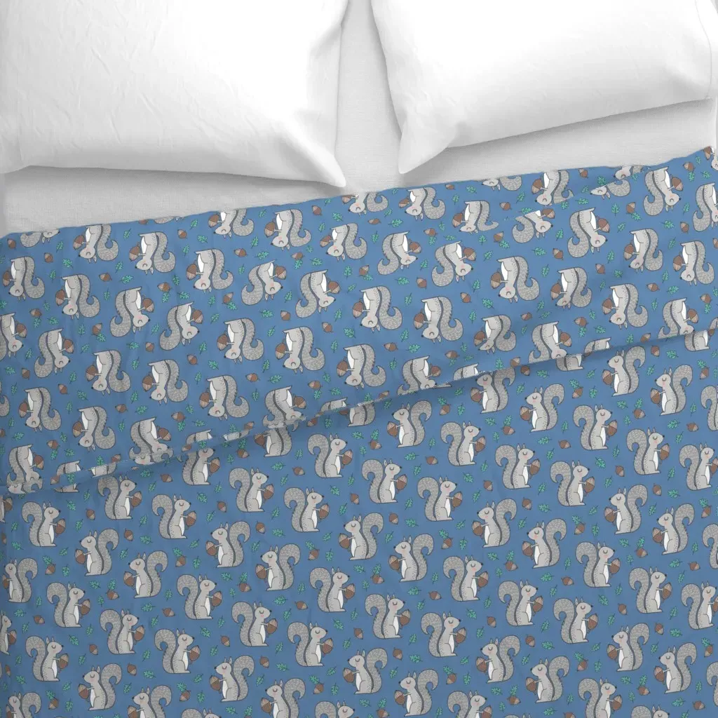 Forest Squirrel Duvet Cover - Gray alternate view