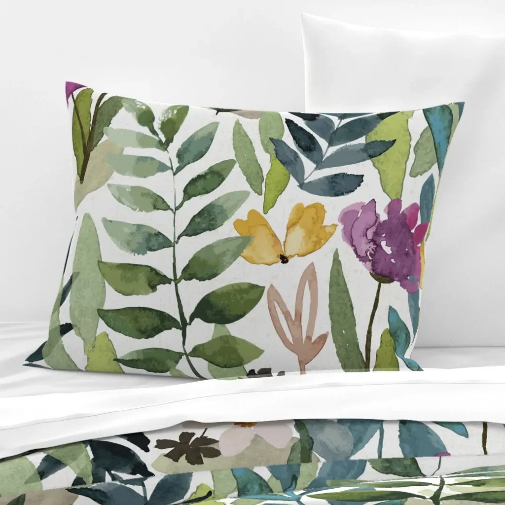 Forestbiome Jumbo Wide Cotton Sateen Standard Knife Edge Pillow - Green product