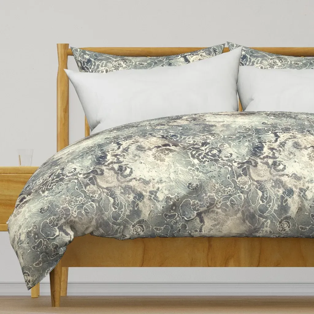 Fossil Flow Coastal Duvet Cover - Gray product