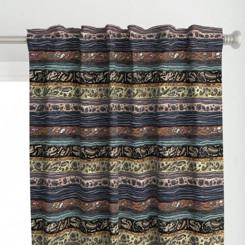 Fossil Strata Curtain Panel - Brown alternate view