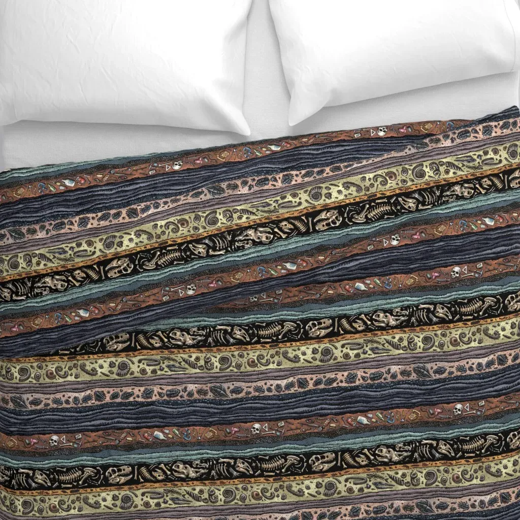 Fossil Strata Duvet Cover - Brown alternate view