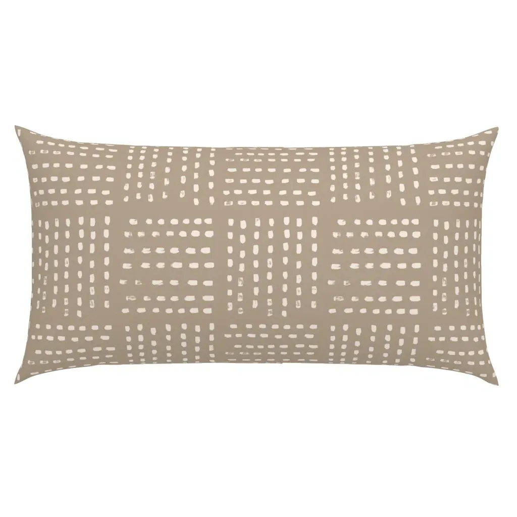 Four Parts Stripes King Pillow Sham - Beige product