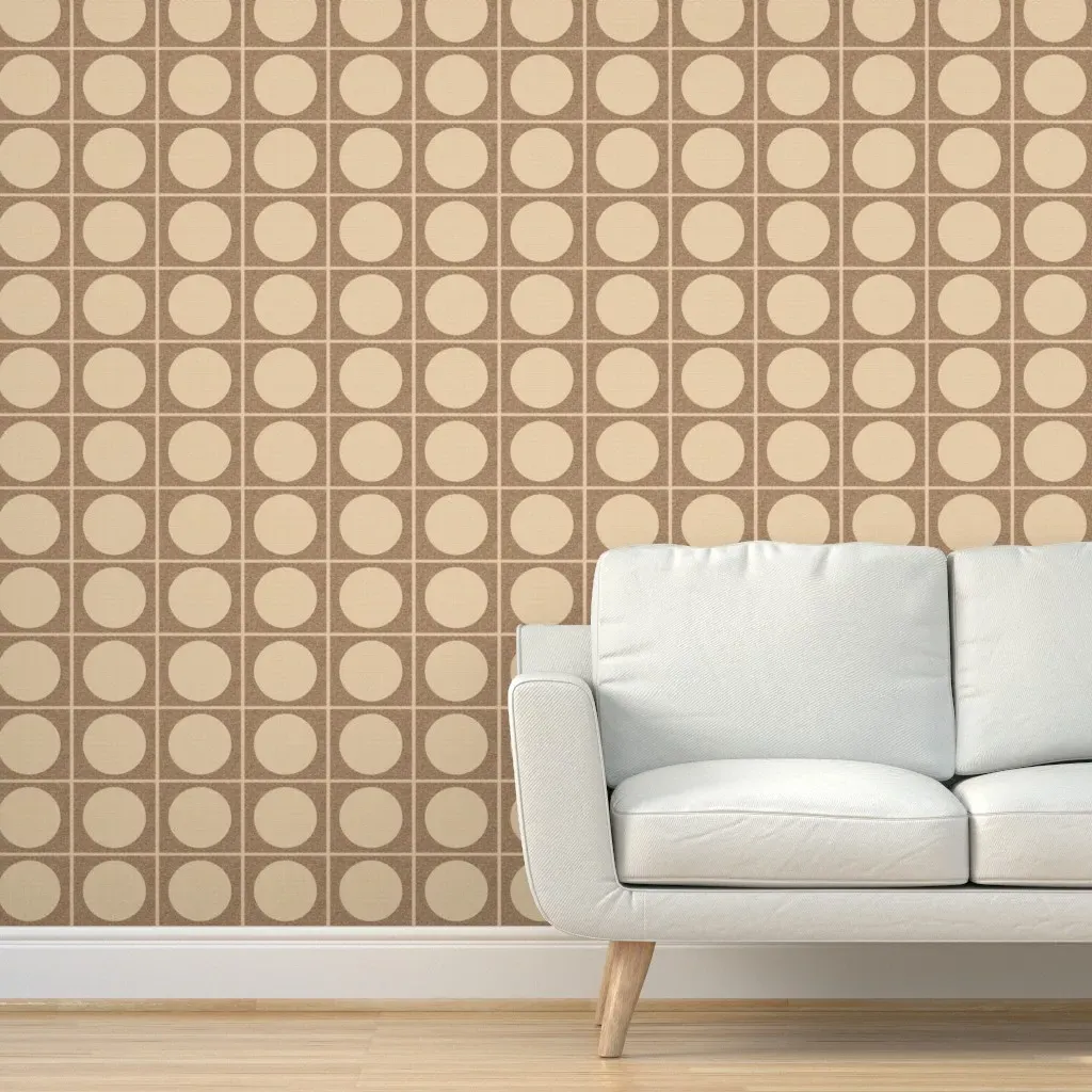 Framed Handmade Paper Dot Peel and Stick Wallpaper - Beige product