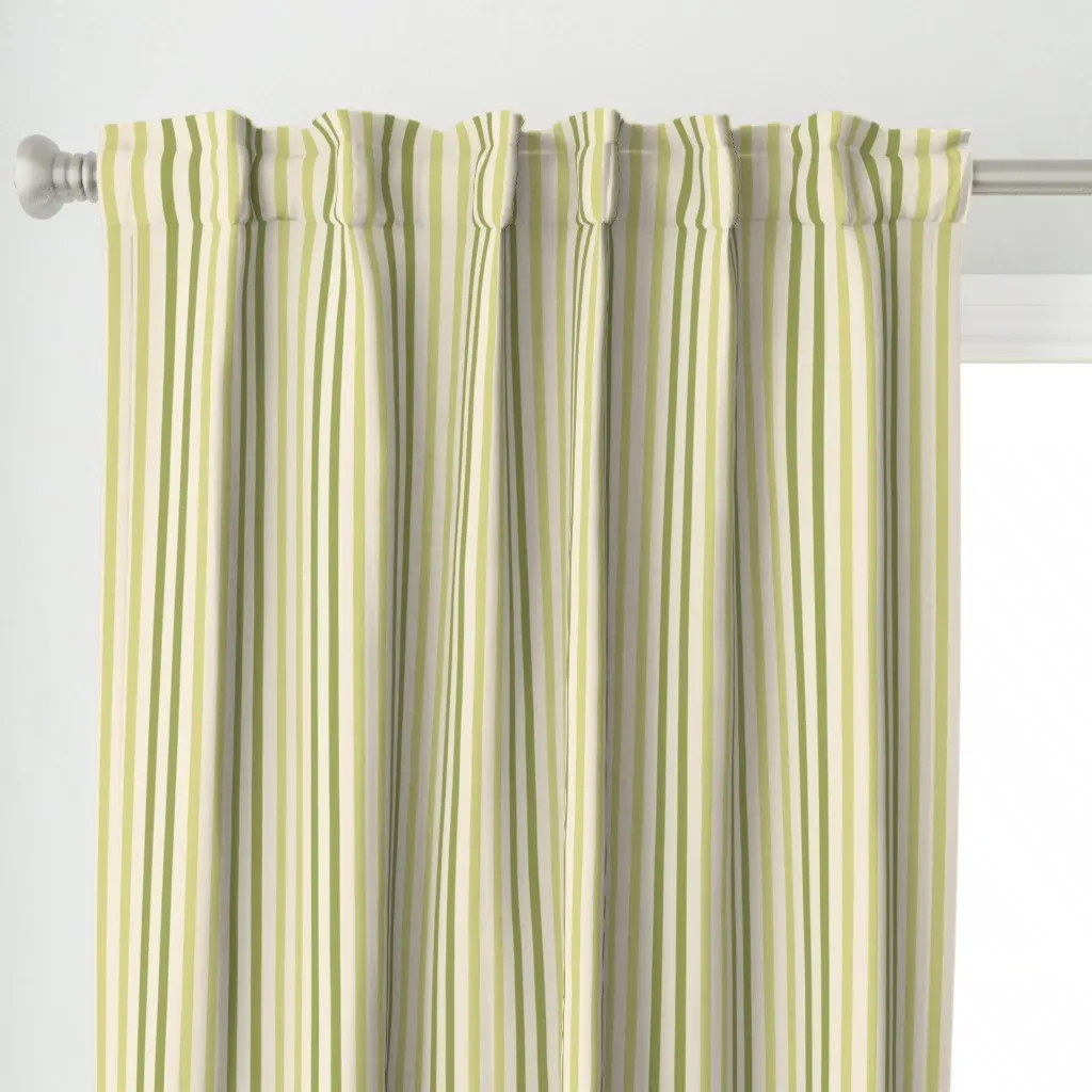 Frances Stripes Curtain Panel - Green alternate view