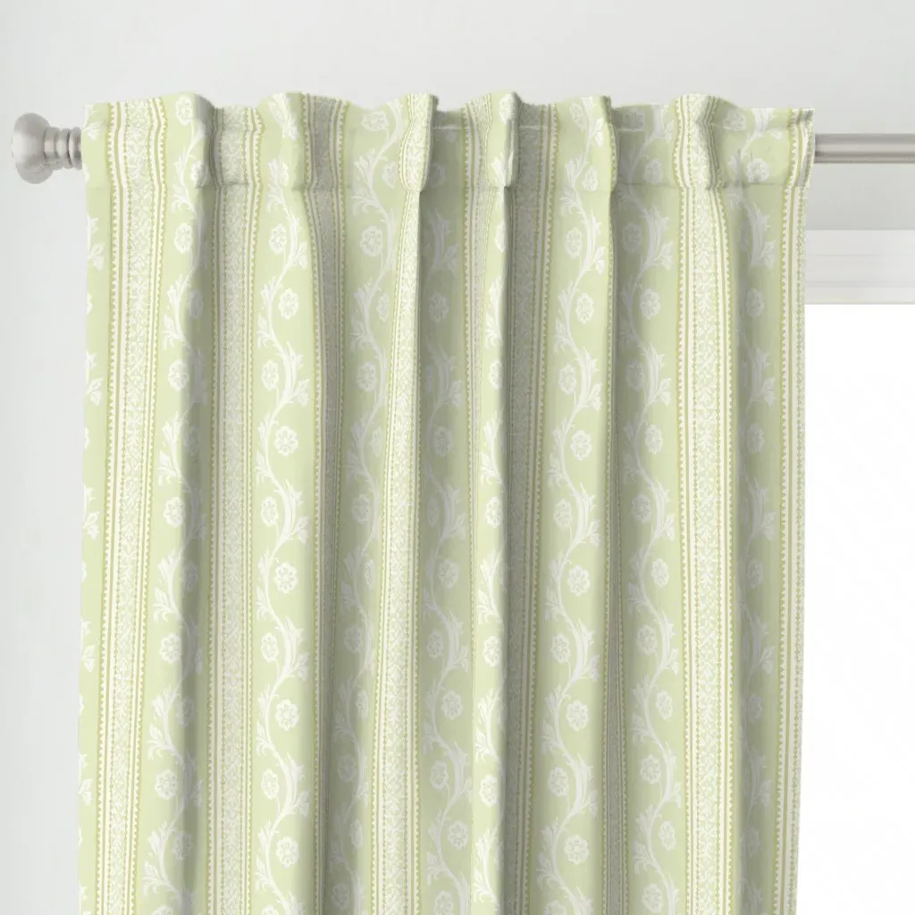 Francie Stripe Curtain Panel - Pale Green alternate view