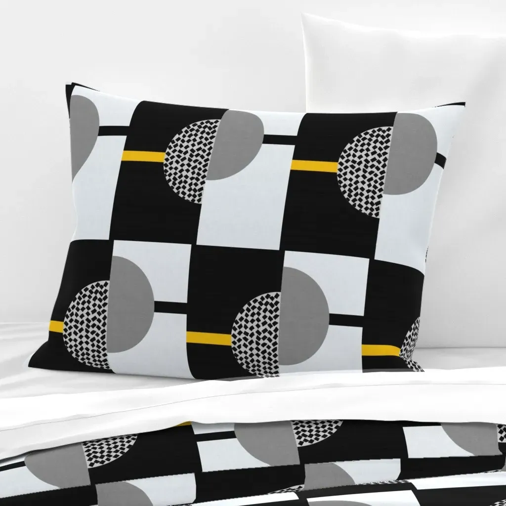 Frankl By Su G Suschaefer Standard Knife Edge Pillow - Black, Cotton Sateen product