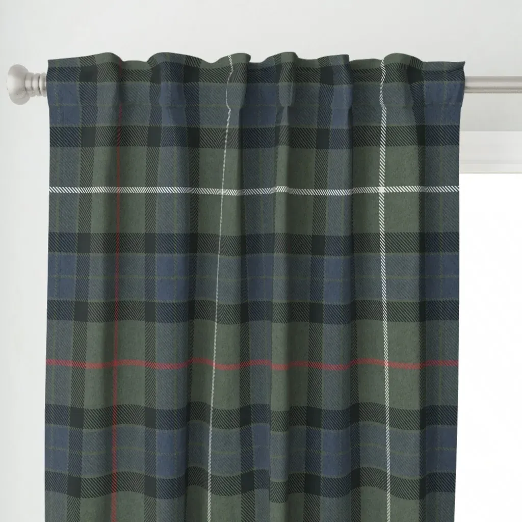 Fraser Tartan Plaid Curtain Panel - Olive Green alternate view