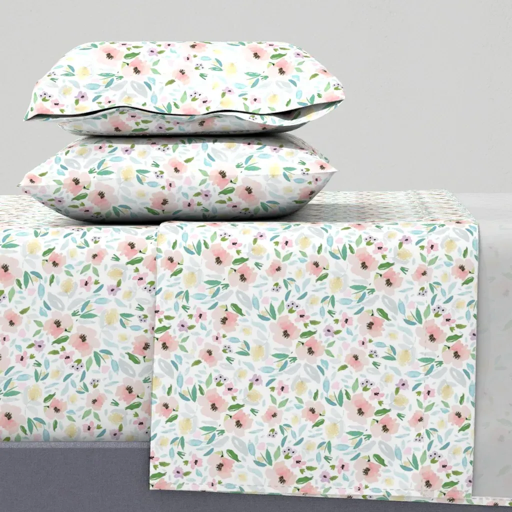 Free Falling Floral Full Sheet Set - Pink product