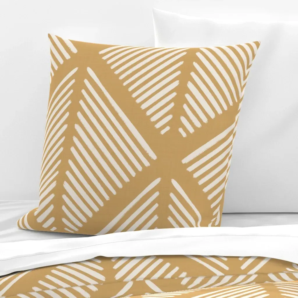 Freehand Lines Geometric Euro Pillow Sham - Cream product