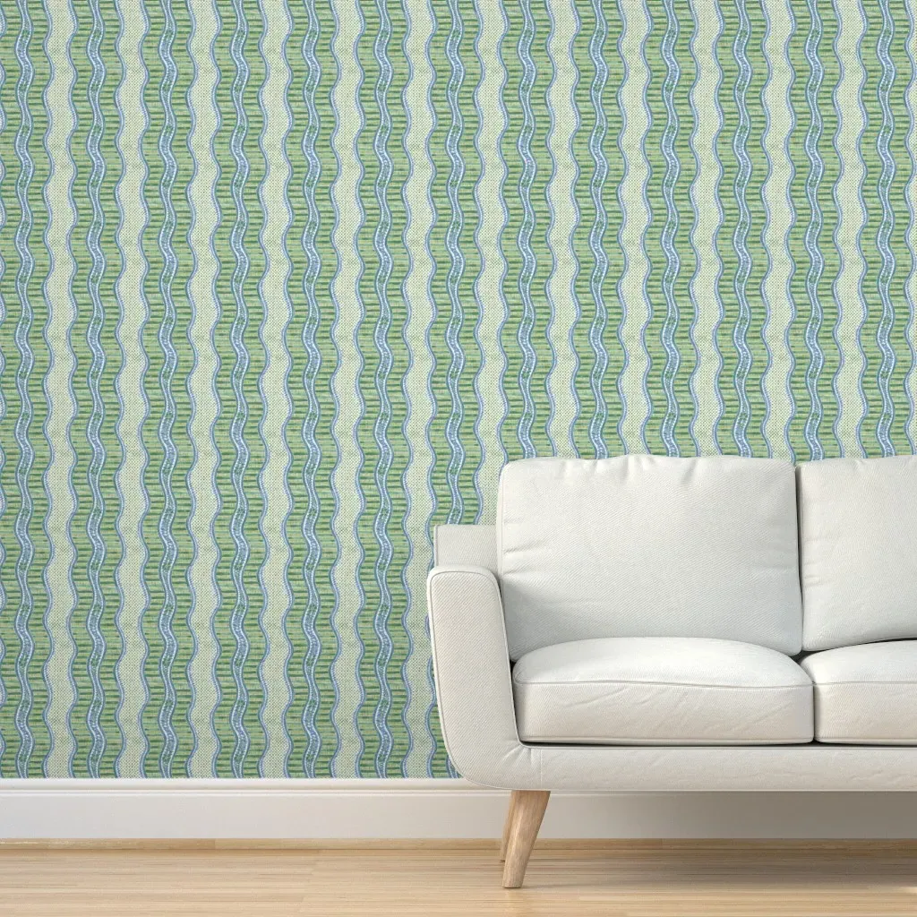 French Chintz Peel and Stick Wallpaper - Green product