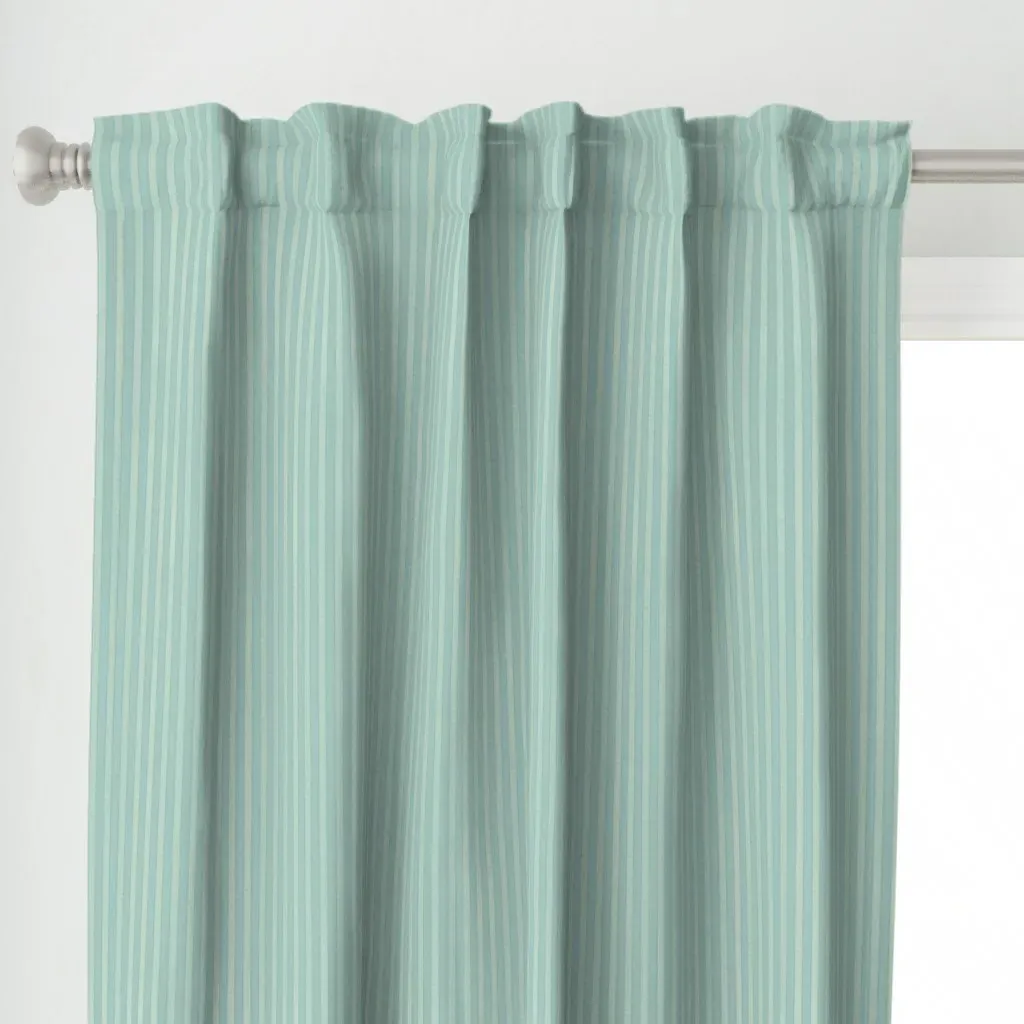 French Colonial Stripe Curtain Panel - Pale Aqua alternate view