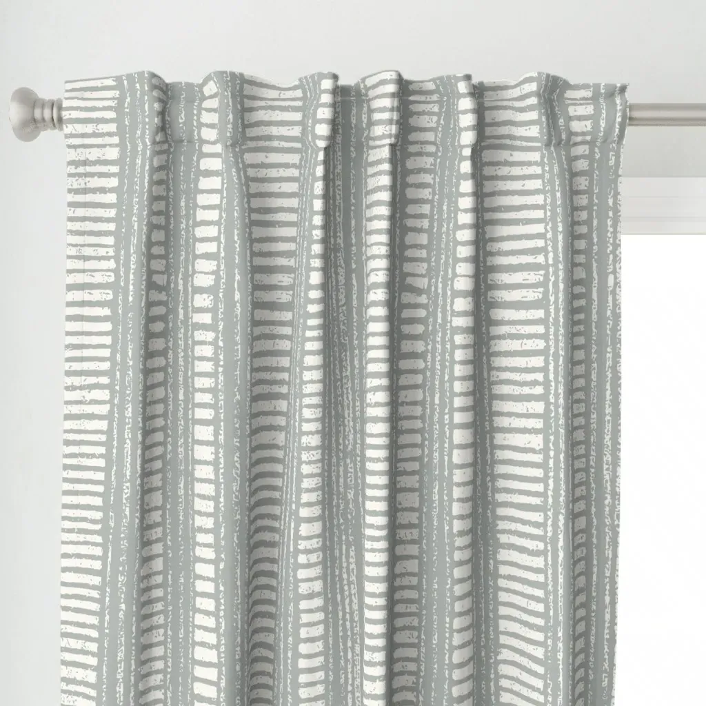 French Country Curtain Panel - Light Gray alternate view