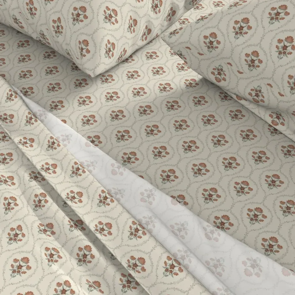 French Country Floral Twin Sheet Set - Dusty Rose alternate view