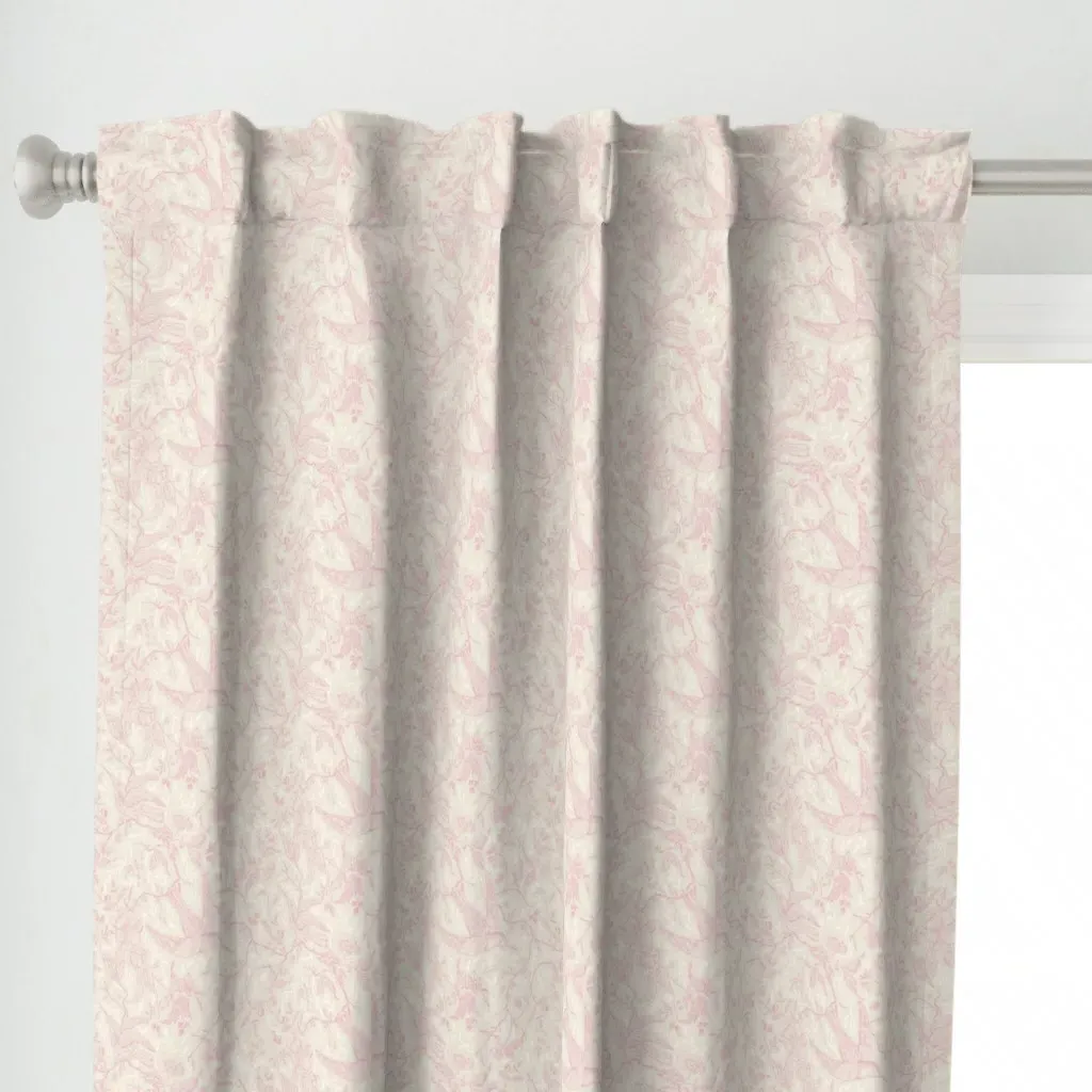 French Country Vintage Curtain Panel - Pink alternate view