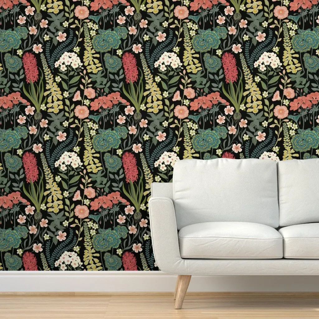 French Countryside Peel and Stick Wallpaper - Green product