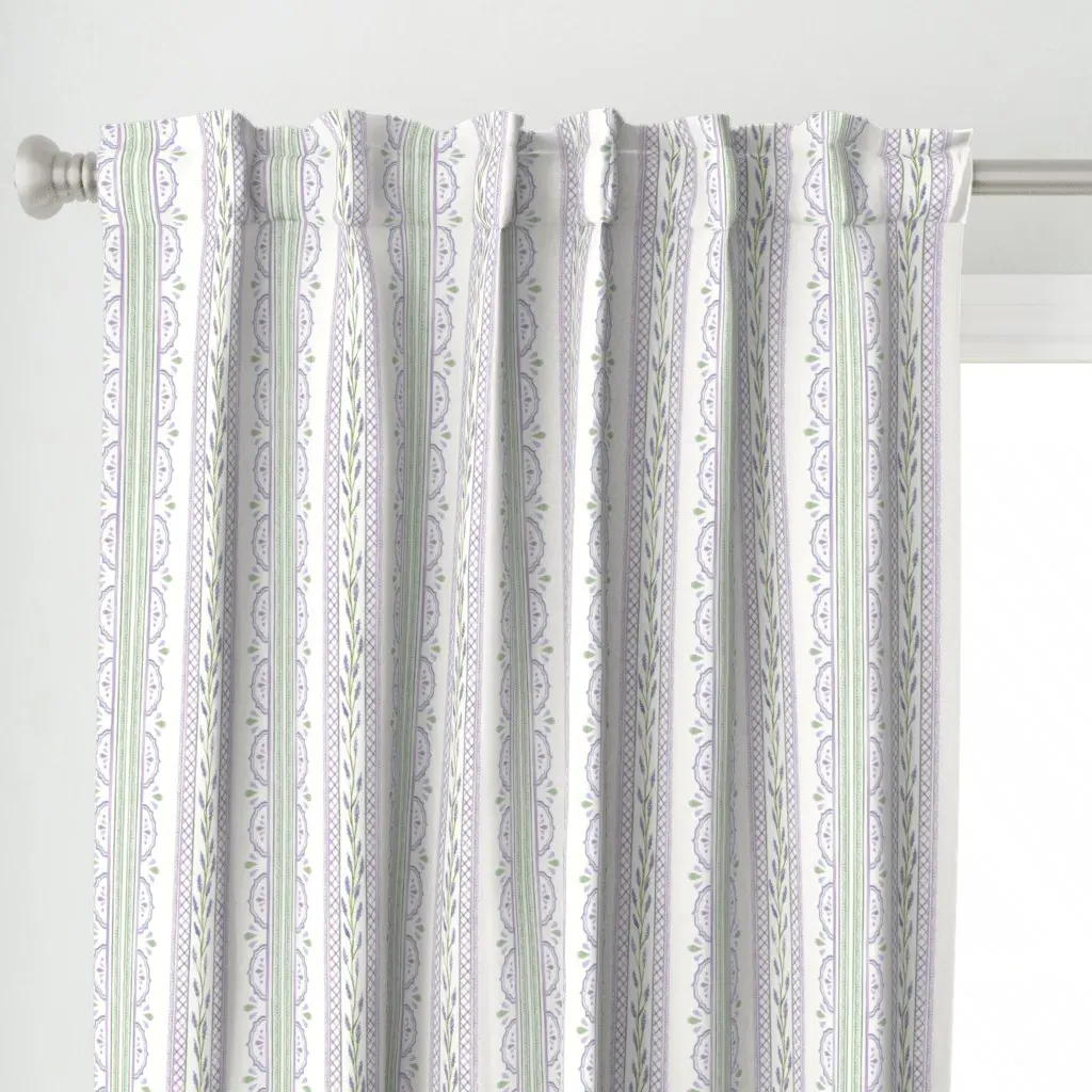 French Lavender Lace Curtain Panel - Lavender alternate view