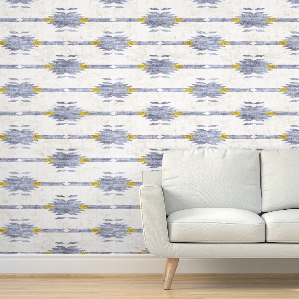 French Linen Zion Peel and Stick Wallpaper - Gray product