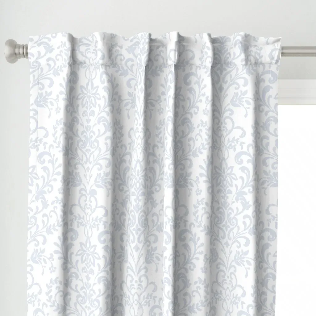 French Provence Vintage Curtain Panel - Light Blue alternate view