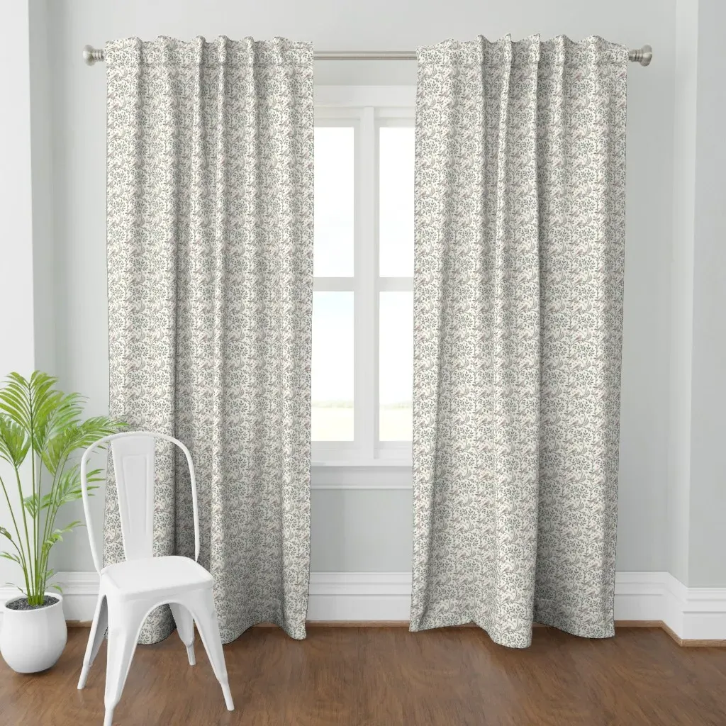French Vintage Design Curtain Panel - Mauve product