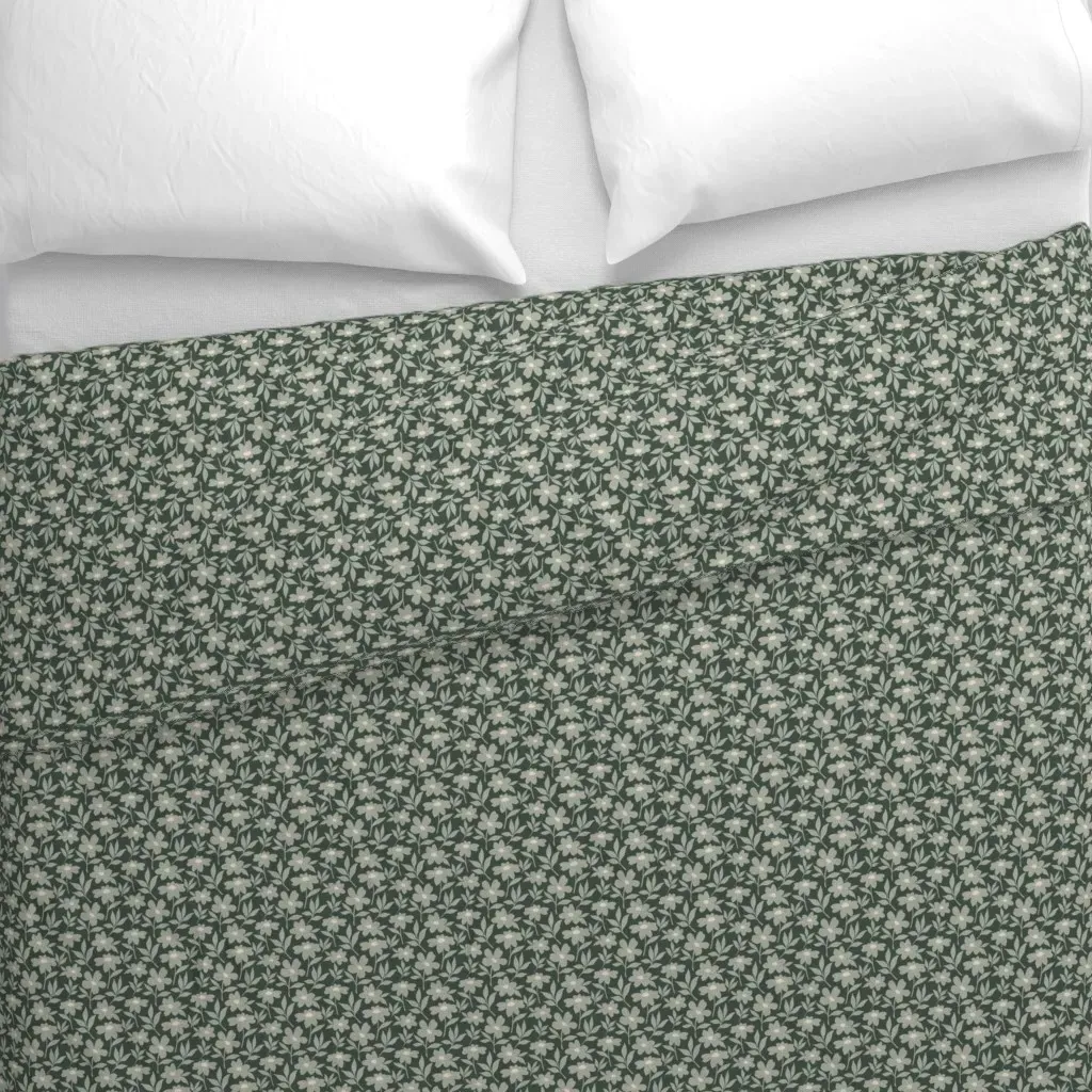 Fresh Floral Duvet Cover - Sage Green alternate view