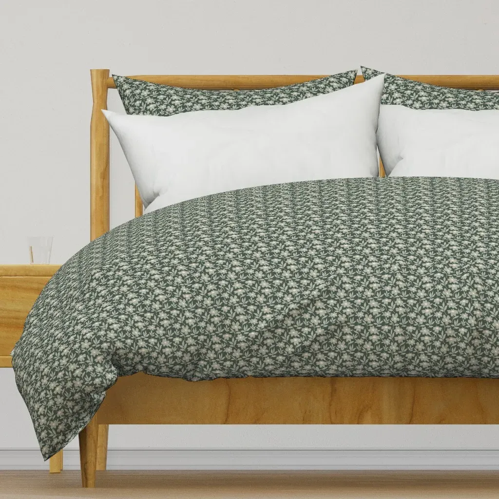 Fresh Floral Duvet Cover - Sage Green product