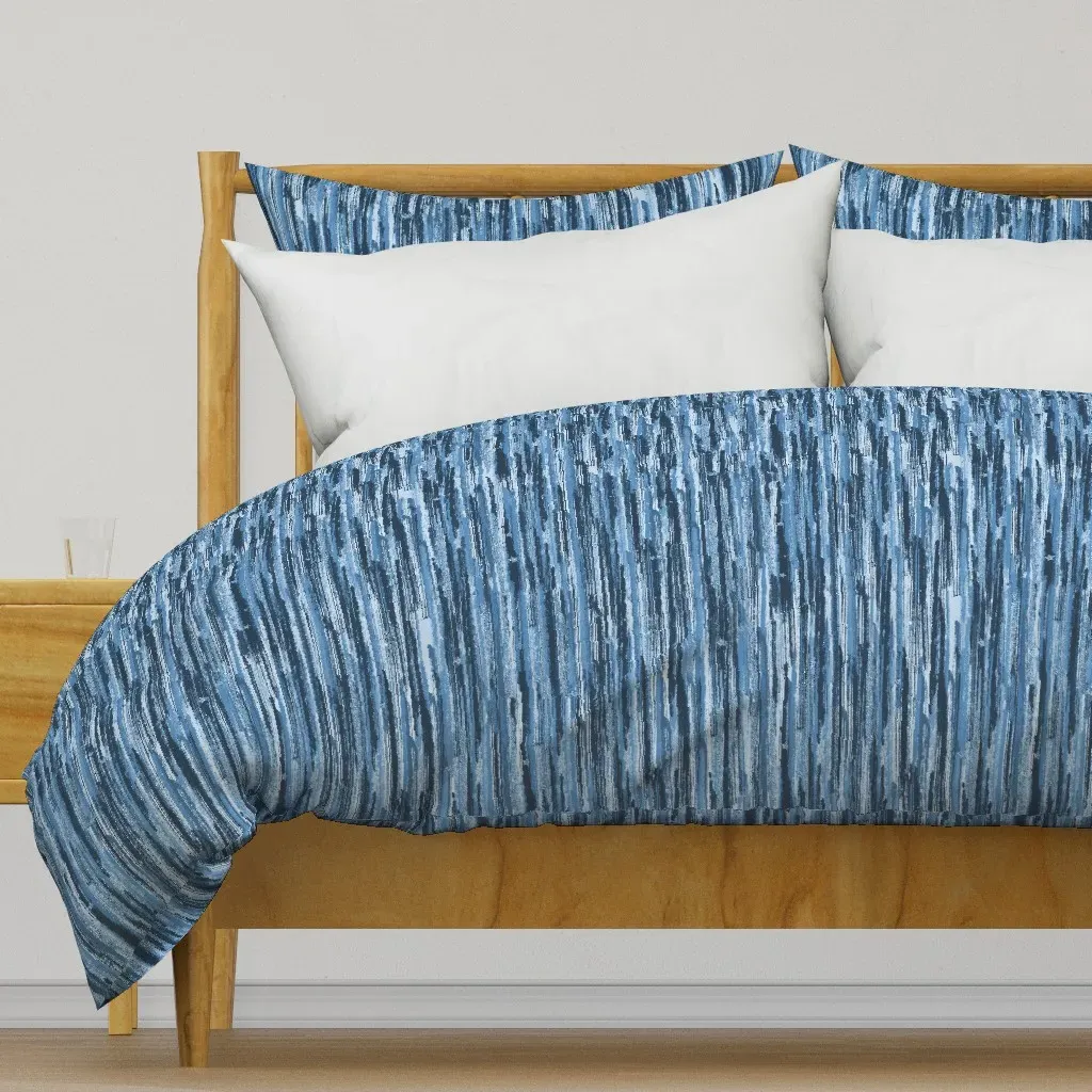 Fresh Painted Bright Blue Duvet Cover - Denim Blue product
