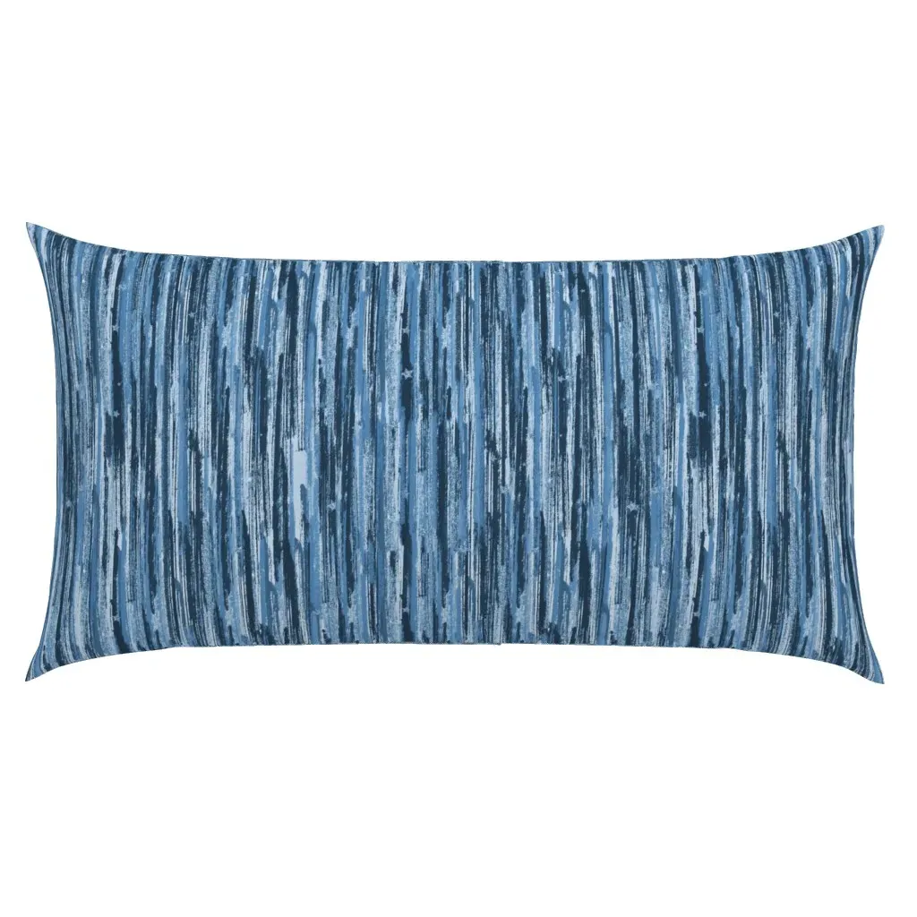 Fresh Painted Bright Blue Stripes King Pillow Sham - Denim Blue product