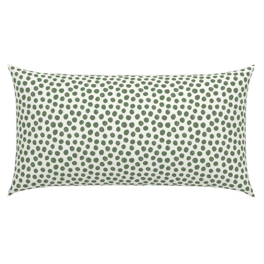 Freya Inky Mess Polka Dots King Pillow Sham - Sage Green product